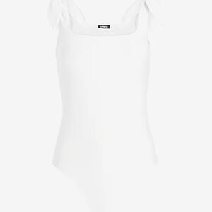 Express Women's Tie strap square neck thong Bodysuit